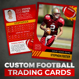 Rode Football Trading Kaart Sport Player Foto Contactkaartje