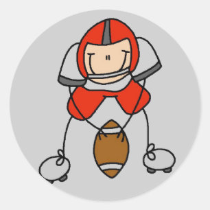Rode Footballs afspeelshirts en cadeaus Ronde Sticker
