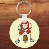 Rode Footballs afspeelshirts en cadeaus Sleutelhanger (Voorkant)