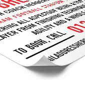 Rode Footballs helm, Football Camp Adverteren Poster (Hoek)