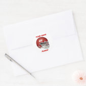 Rode Footballs helm Sticker (Envelop)