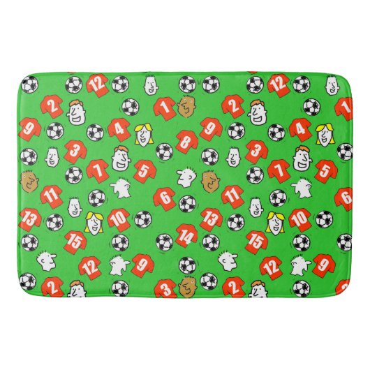 Rode footballs shirten badmat (Voorkant)