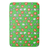 Rode footballs shirten badmat (Voorkant Verticaal)