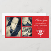 RODE FORMELE COLLAGE | BRUILOFT BEDANKT KAART (Voorkant / Achterkant)