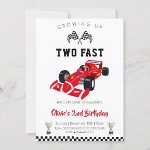 Rode Formule 1-auto jarig Kaart