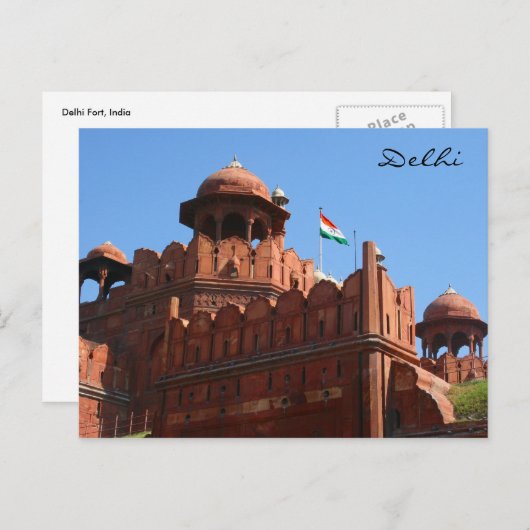 rode fort briefkaart (Voorkant / Achterkant)