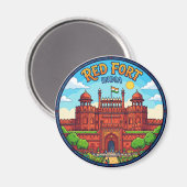 Rode Fort India Magneet (Voorkant / Achterkant)
