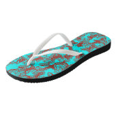 Rode fosforhoudende lasters teenslippers (Schuin)