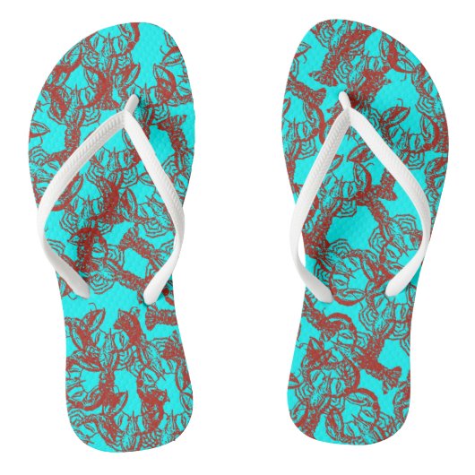 Rode fosforhoudende lasters teenslippers (Voetbed)