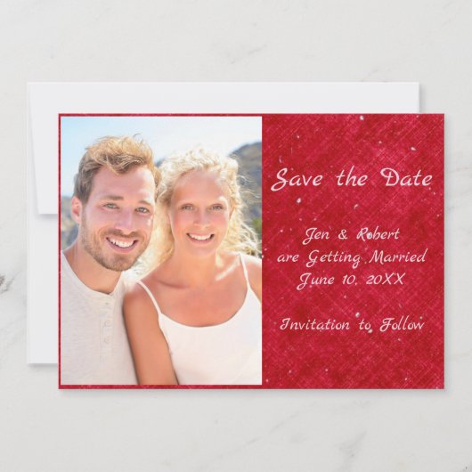 Rode Foto Cameo Set Save the Date (Voorkant)
