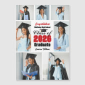 Rode foto-collage van de klas van 2026 afstudeerma (Voorkant)