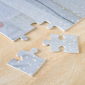 Rode Foto Dagen Vrolijk Bright Script Gouden Vakan Legpuzzel (Zijkant)