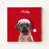 Rode foto Kerstcadeau voor Pet Lovers Hond Mam Notitieboek (Achterkant)
