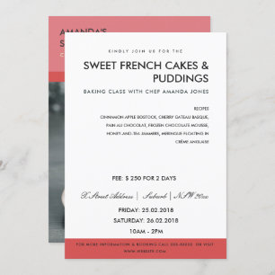 RODE FOTO-WERKSHOP MODERN PINK INVITE SJABLOON KAART