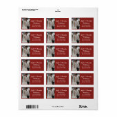 Rode fotolabels etiket (Full Sheet)