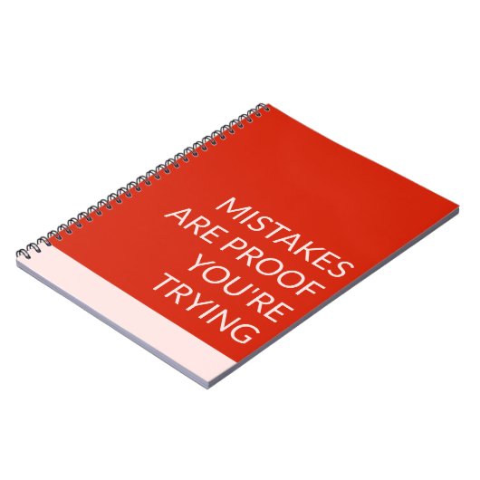 Rode fouten zijn het bewijs dat je het probeert notitieboek (Linkerzijde)