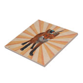 RODE FOX EN WREN Tile Tegeltje (Zijkant)