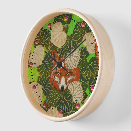 RODE FOX VAN DE GROENE LEAVES EN FOLIAGE (Hoek)