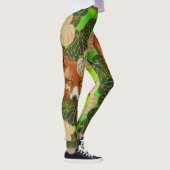 RODE FOX VAN DE GROENE LEAVES EN FOLIAGE LEGGINGS (Rechts)