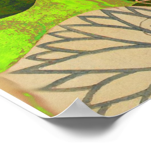 RODE FOX VAN DE GROENE LEAVES EN FOLIAGE POSTER (Hoek)