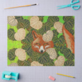 RODE FOX VAN DE GROENE LEAVES EN FOLIAGE TISSUEPAPIER (Craft)