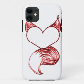 Rode fox-zaktelefoontas Case-Mate iPhone case (Achterkant)
