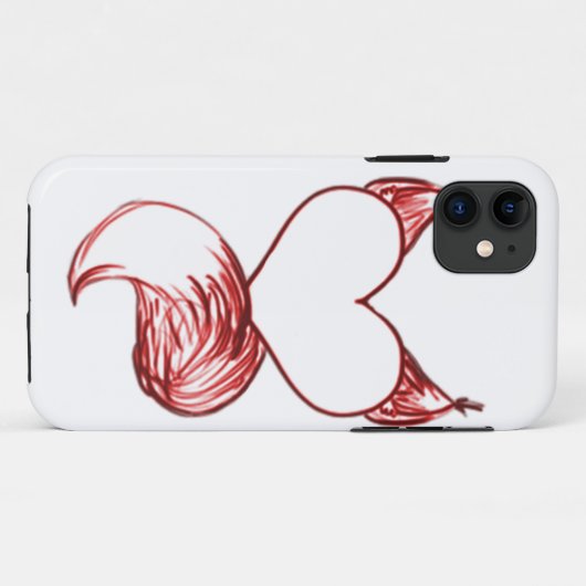 Rode fox-zaktelefoontas Case-Mate iPhone case (Achterkant (horizontaal))