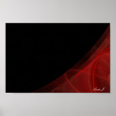 Rode Fractal Border Canvas of Poster (Voorkant)