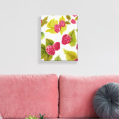 Rode frambozen aquarel fruit modern canvas afdruk (Insitu (Woonkamer))