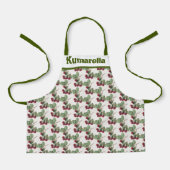  Rode Frambozen Patroon Gepersonaliseerd Schort (Voorkant)