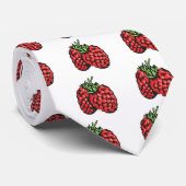 rode frambozen stropdas (Opgerold)