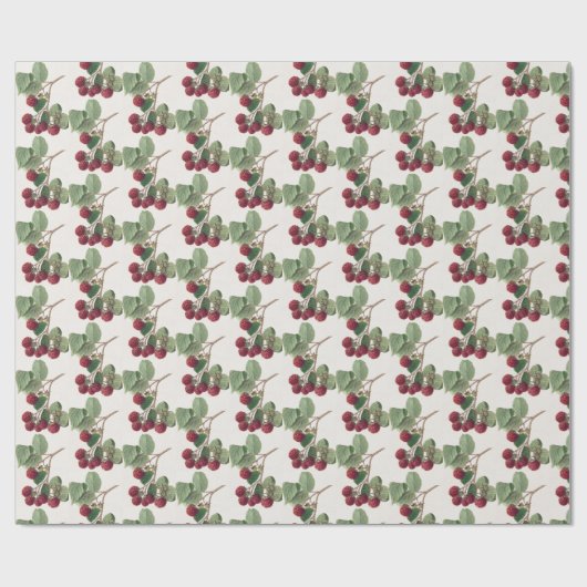  rode frambozen van Ellen Schutt Cadeaupapier (Vlak)