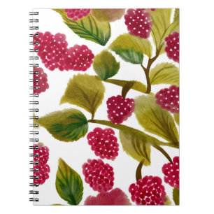 Rode Frambozen Waterverf Fruit Notitieboek