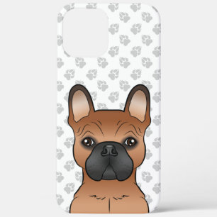 Rode Franse Bulldog Cartoonhond & Pootjes Case-Mate iPhone Case