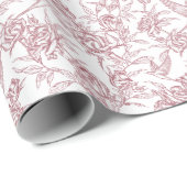 Rode Franse Toile Cadeaupapier (Rol Hoek)