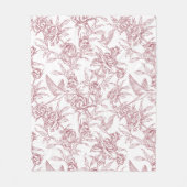 Rode Franse Toile Fleece Deken (Voorkant)