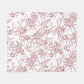 Rode Franse Toile Fleece Deken (Voorkant (Horizontaal))