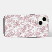 Rode Franse Toile iPhone Hoesje (Achterkant horizontaal)