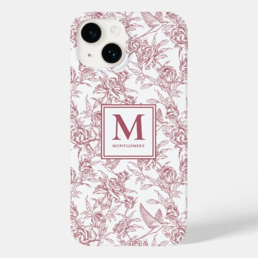 Rode Franse Toile naam Case-Mate iPhone Case (Achterkant)
