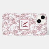 Rode Franse Toile naam Case-Mate iPhone Case (Achterkant (horizontaal))