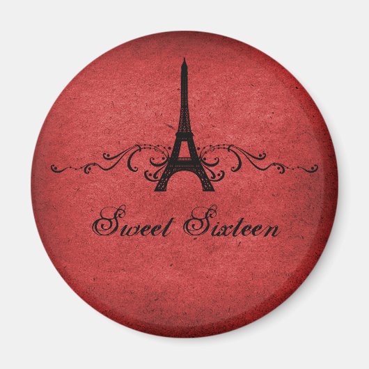 Rode  Franse Vlaamse zoete 16 Magnet (Voorkant)