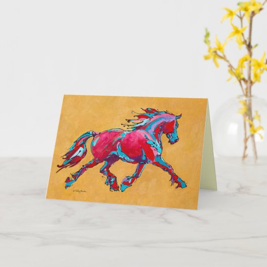 Rode Friesian Kaart (Gele Bloem)