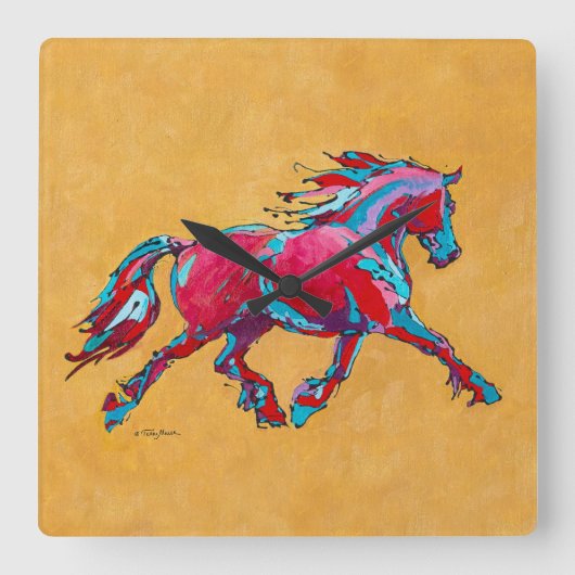 Rode Friesian wandklok (Voorkant)