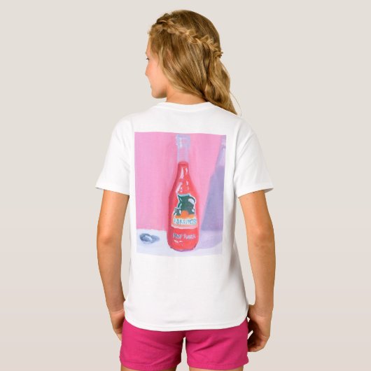 rode frisdrank t-shirt (Achterkant volledig)