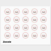 Rode frisdrankbaby klaar om te knallen ronde stick sticker (Vel)