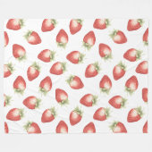 Rode Fruit Aardbeien Fleece Deken (Voorkant (Horizontaal))