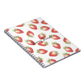Rode Fruit Aardbeien Notitieboek (Rechterzijde)