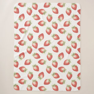 Rode Fruit Aardbeien Sherpa Deken