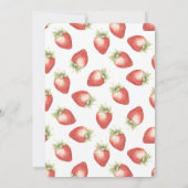 Rode Fruit Aardbeien Verjaardag Kaart (Achterkant)