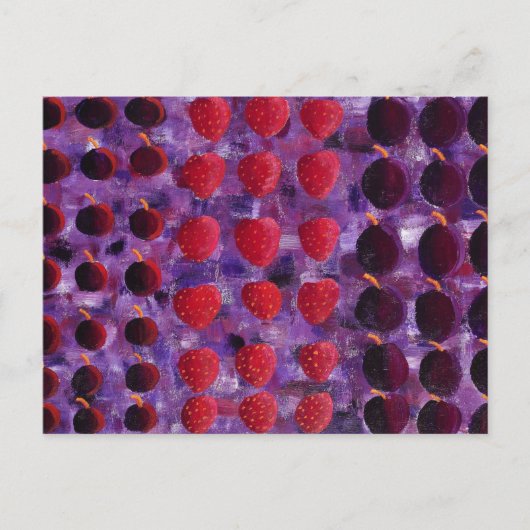 Rode Fruit Schilderij Briefkaart (Voorkant)